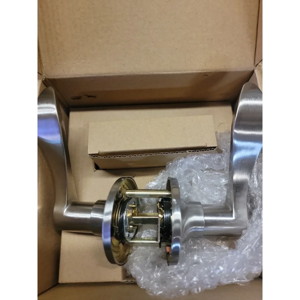 Lot of 2 Design House Satin Nickel Passage Door Handle w/ Universal 6-Way Latch!
